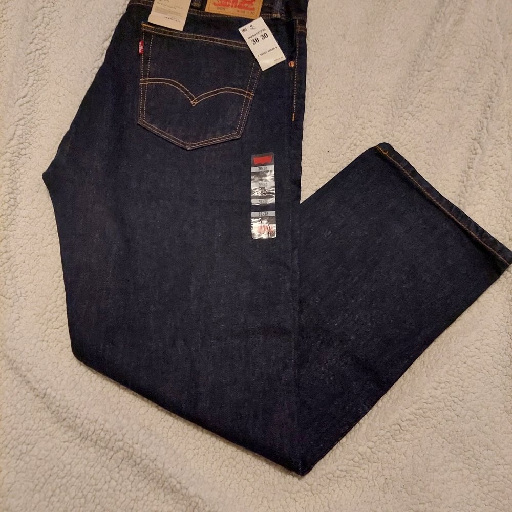 Mens Levi jeans 505 ,size W38 L30 regular fit ,dark denim
